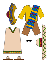 Poupée à habiller du Mexique