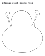 Coloriage créatif – Monstre rigolo