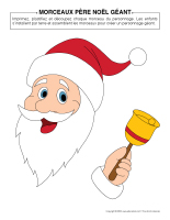 morceaux pere Noel geant 2024