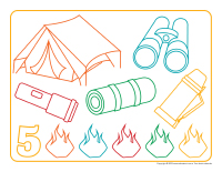 napperons de jeux a modeler-Camping