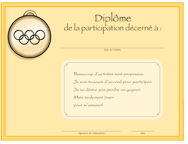 diplome jeux olympiques