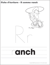 Fiches d’écriture- R pour ranch
