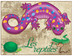 Affiche thémagique - Les reptiles