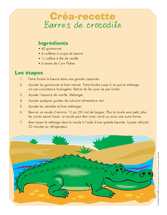 Ouvrir et imprimez – créa-recette – barres de crocodile