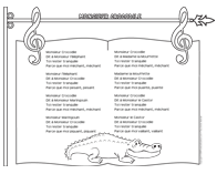 Ouvrir chanson – Monsieur Crocodile
