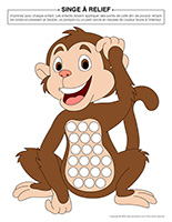 singe à relief
