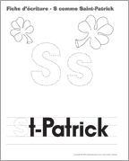 Ouvrir fiches d’écriture-S comme Saint-Patrick