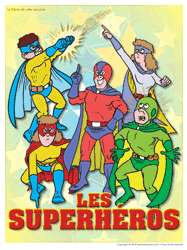 Affiche thématique - Les super héros