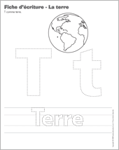 Fiche d’écriture – T comme Terre