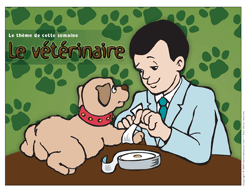 Affiche thématique Le vétérinaire