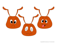 visages de fourmis