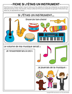 Fiche si jtais un instrument.